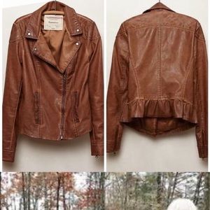 Anthropologie Fayetteville Vegan Leather Jacket